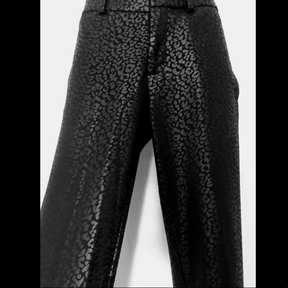 ASOS women’s black on black leopard trouser